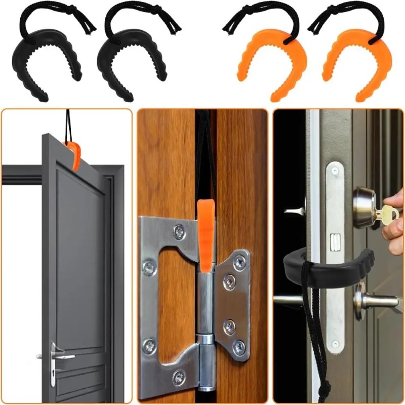 Door Stop Alarm - Easy to Use Rubber Door Jam