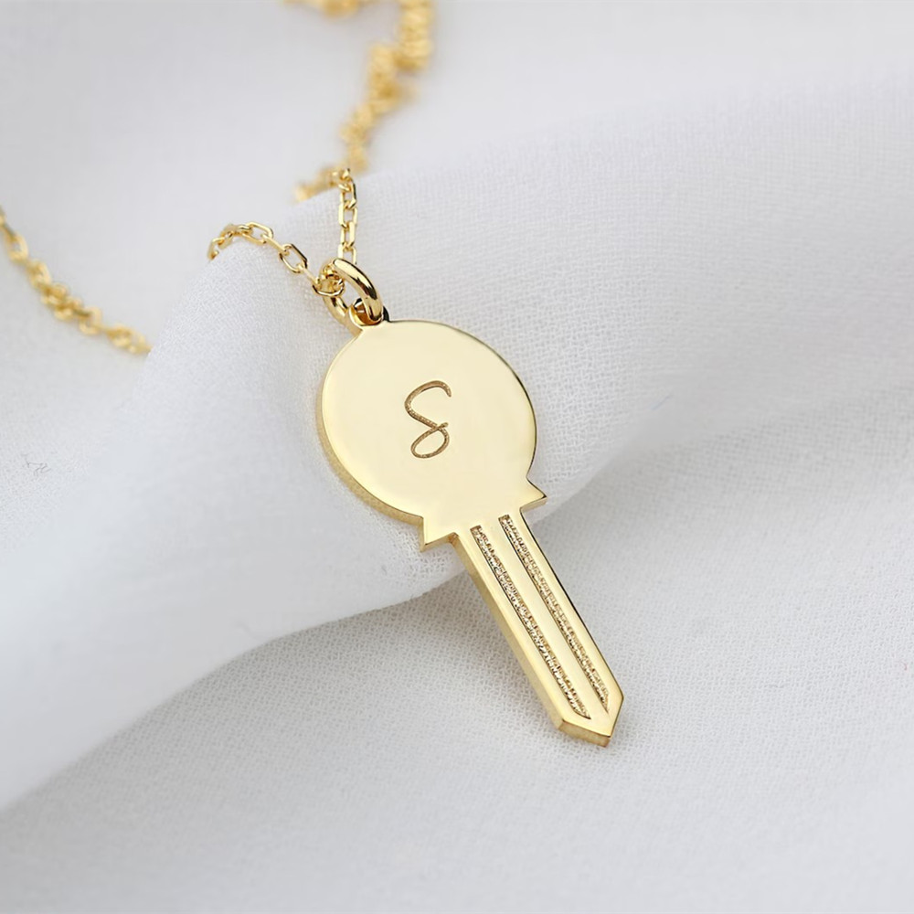 Personal Alarm Keychain - Custom Dainty Key Necklace Stainless Steel