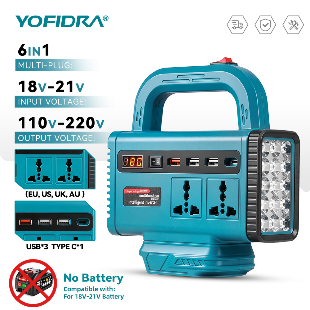 Power Outage Light - YOFIDRA 220V Portable Power Inverter Outdoor