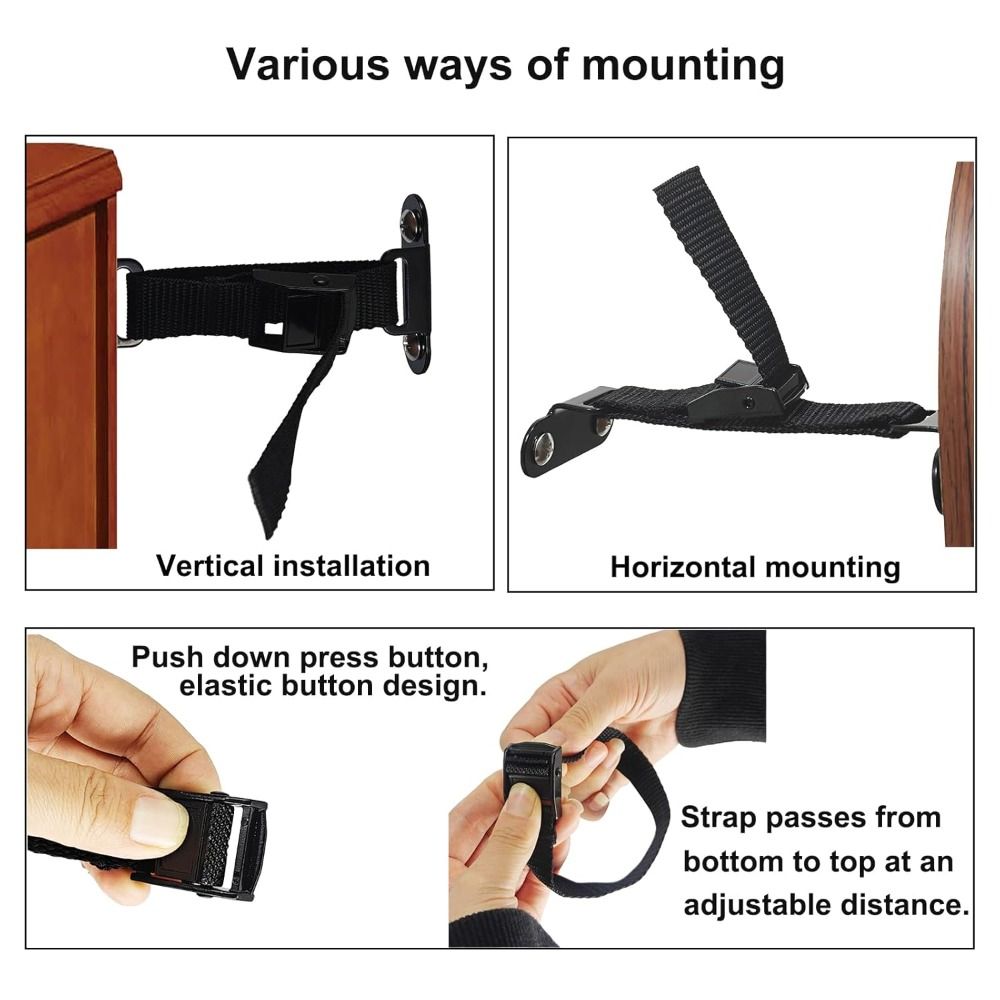 Earthquake Anchor Strap - Easy Install Earthquake Proof Furniture Anchors
