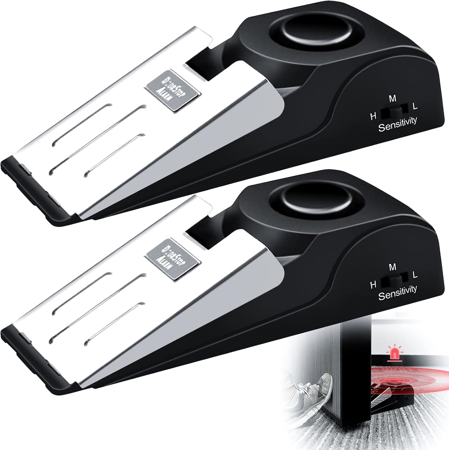 Door Stop Alarm - 1/2Pcs Portable Travel 120 DB Siren