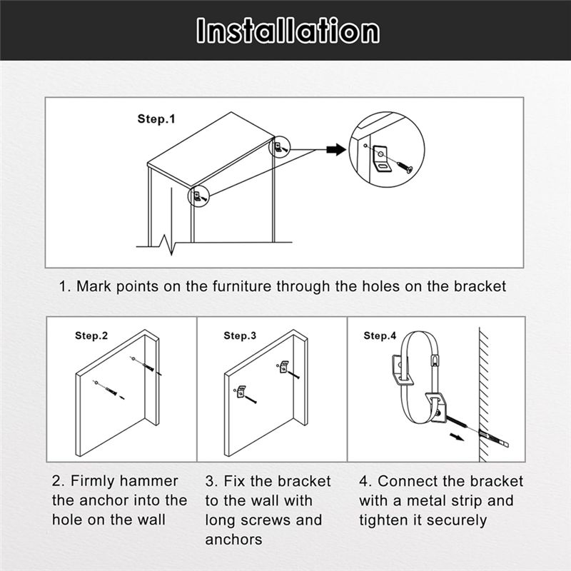 AEA9-10Pcs Furniture Wall Anch - đánh giá và giá Earthquake Anchor Strap