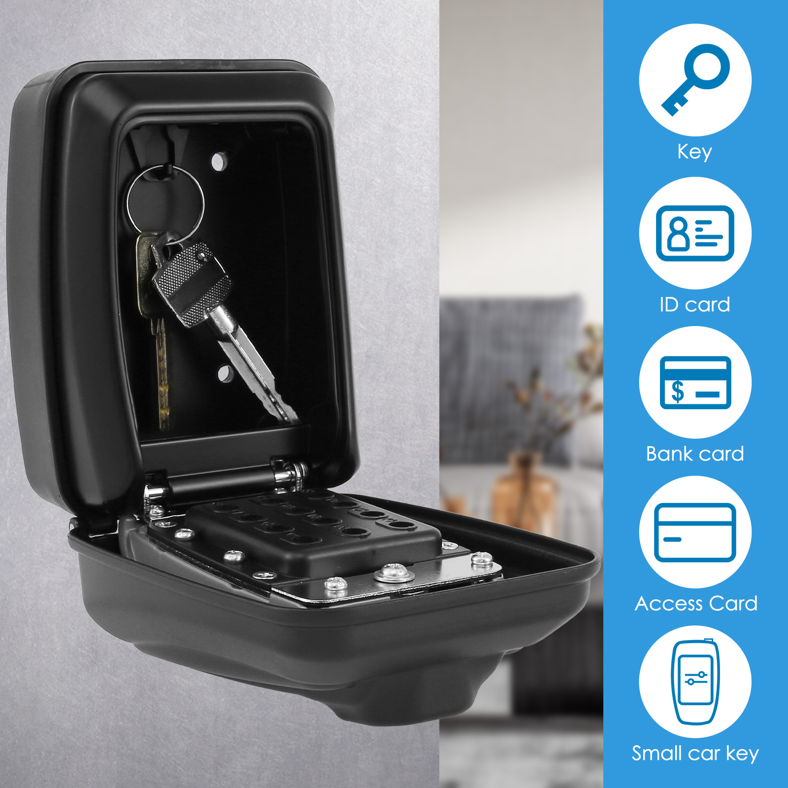 Key Lock Box Wall-Mount Secret - đánh giá và giá Lockbox Key Secure