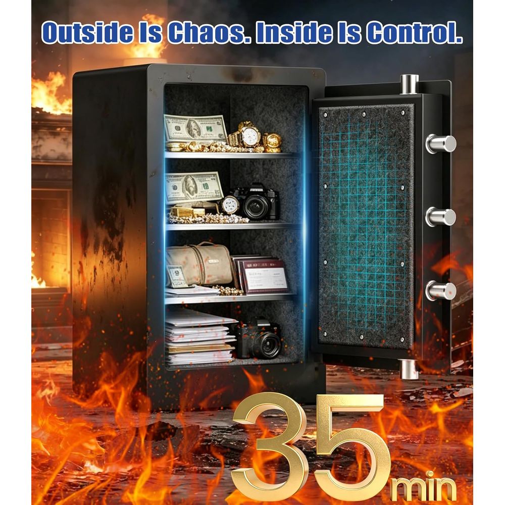 Large Biometric Safe with 35 M - đánh giá và giá Fire Safe Document
