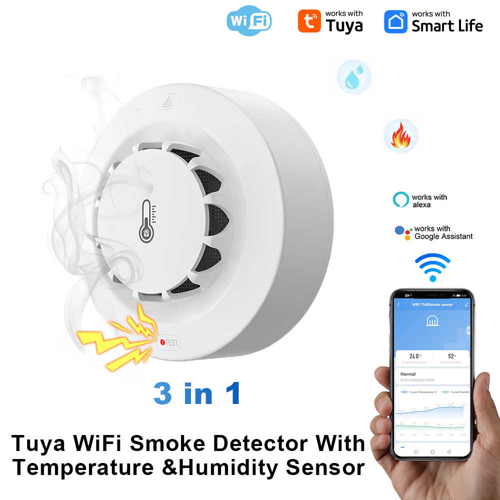 Tuya Wifi BT Two Connection Sm - đánh giá và giá Smoke Detector Interconnected
