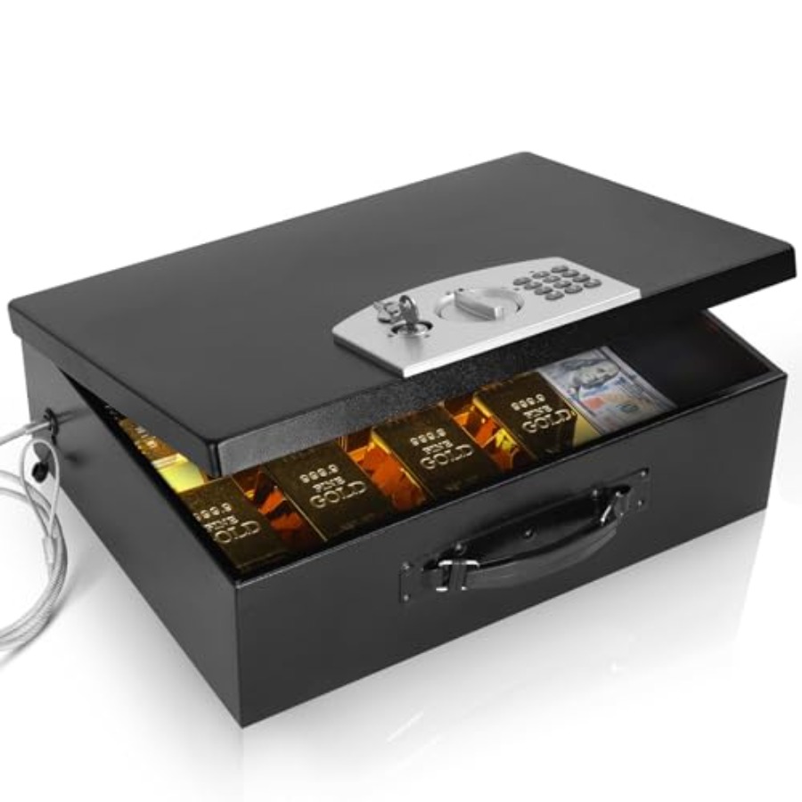 Portable Metal Safe Box with D - đánh giá và giá Fire Safe Document