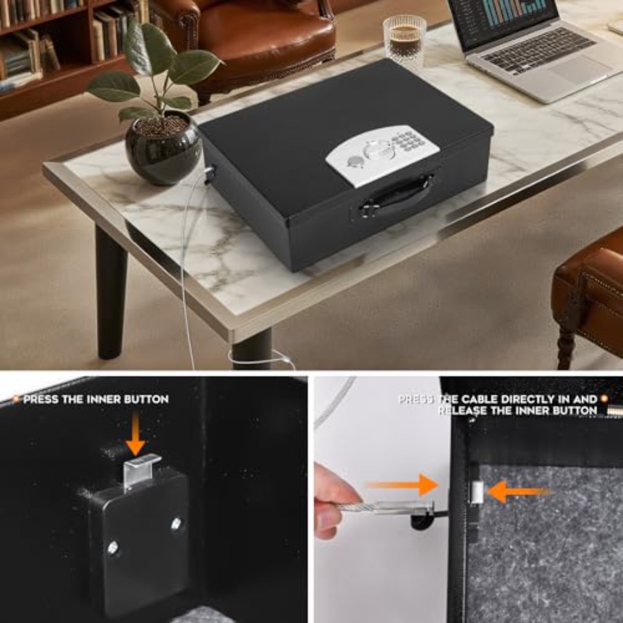Portable Metal Safe Box with D - đánh giá và giá Fire Safe Document