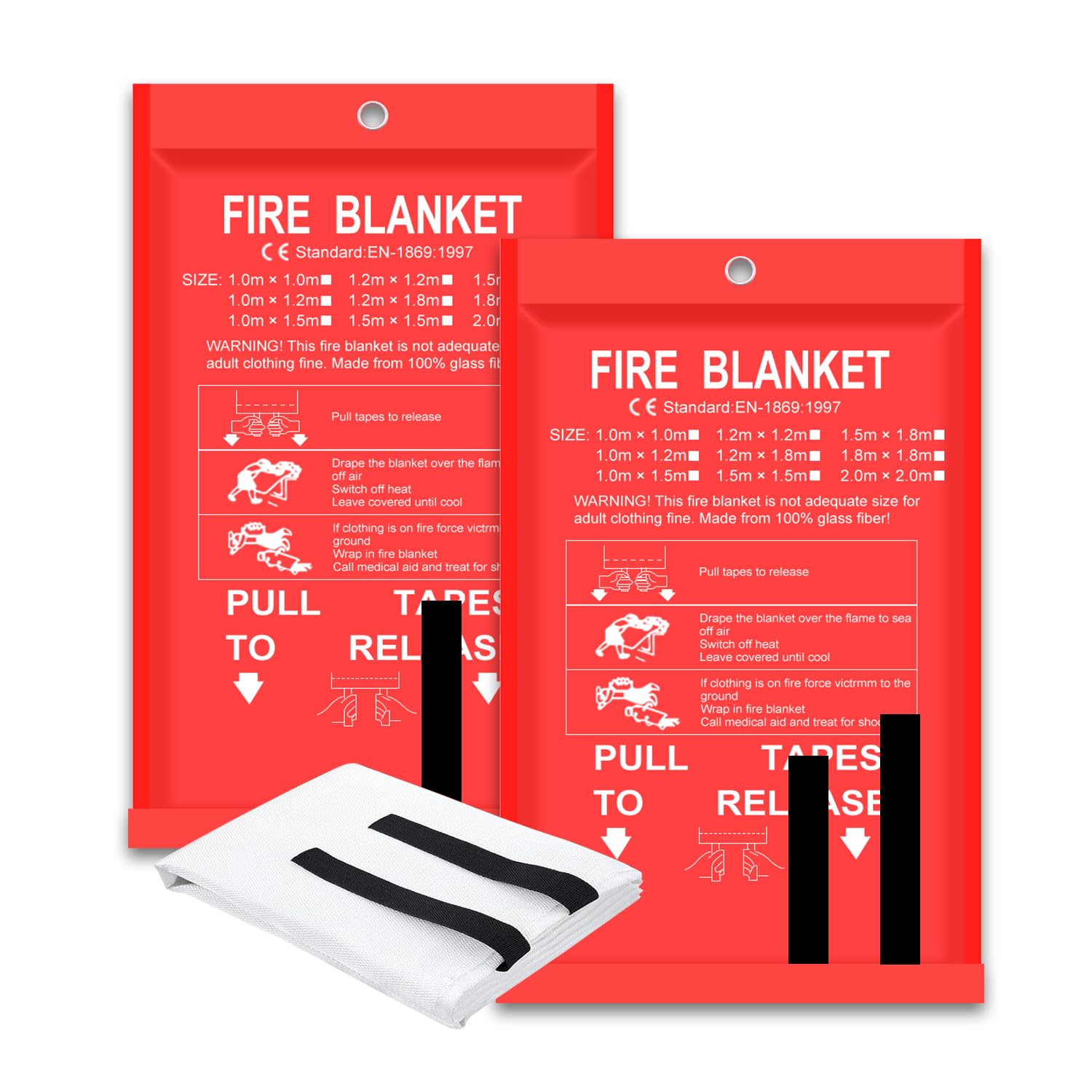 Fire Blanket 2 Pack 2*2m/1.5*1 - đánh giá và giá Fire Blanket Kitchen