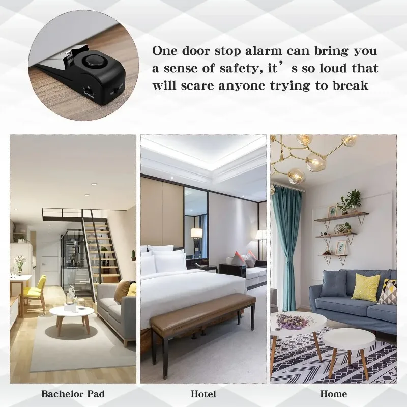 ZEXEF mini security protection - đánh giá và giá Door Stop Alarm