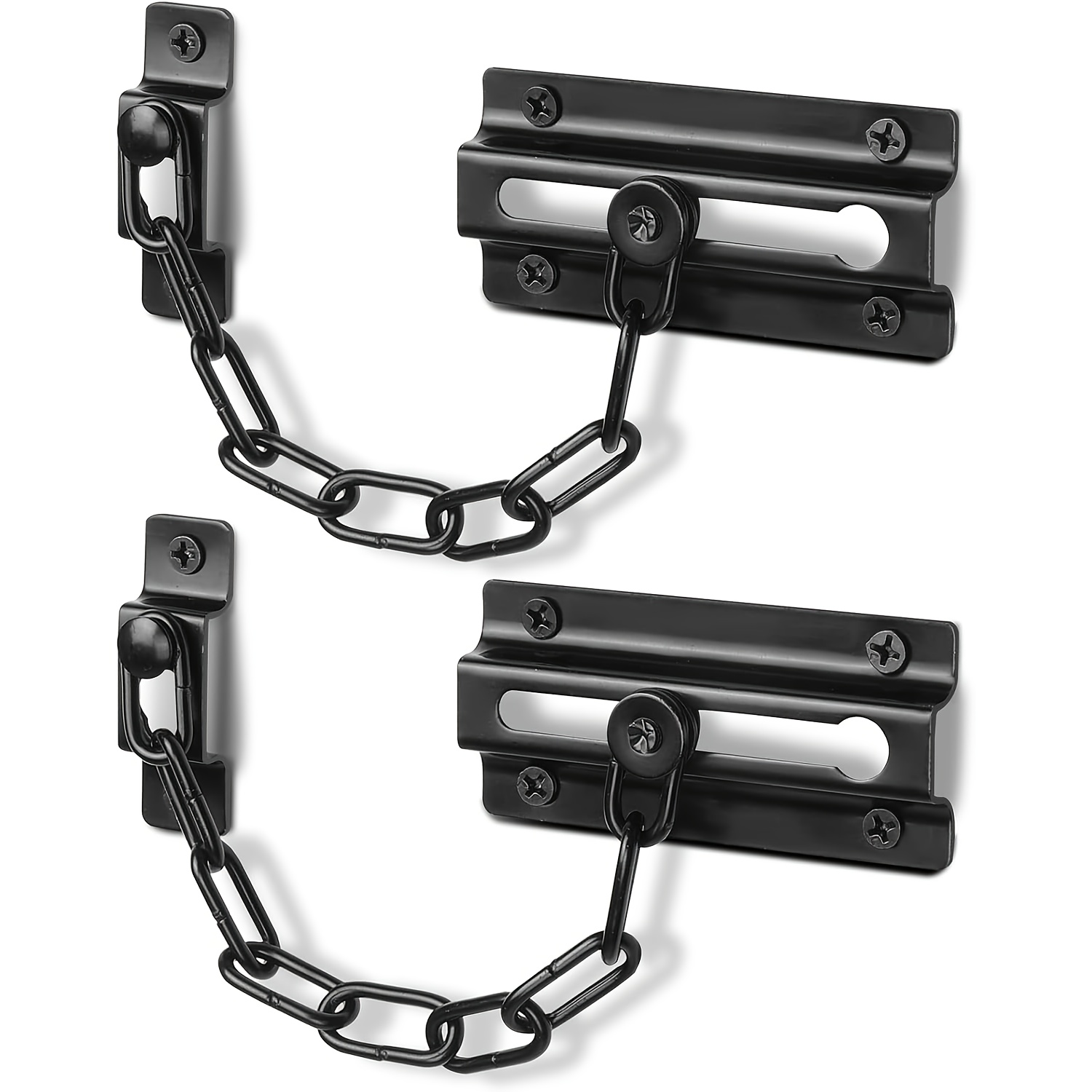 2 Pack Door Chain Lock Black,  - đánh giá và giá Security Chain Door