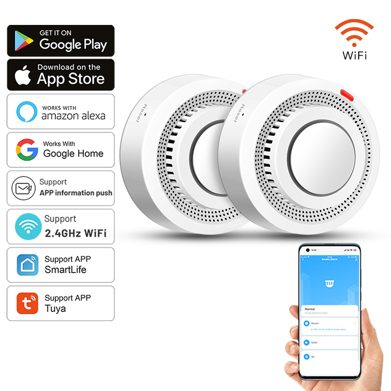 2 Pack Tuya Smart WiFi Smoke D - đánh giá và giá Smoke Detector Interconnected