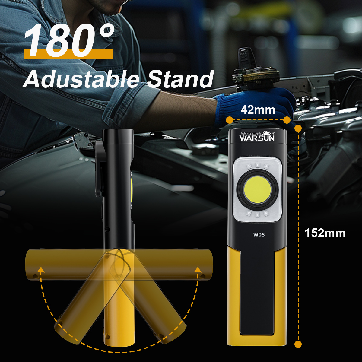 WARSUN W05S LED Work Light Rec - đánh giá và giá Power Outage Light