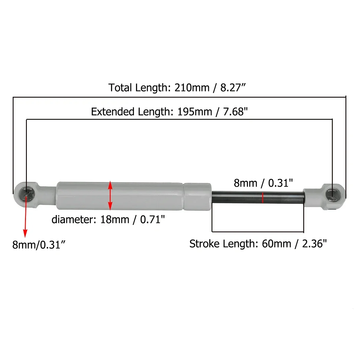 200-380N 195mm 8mm for RV Bed  - đánh giá và giá Window Lock Bar