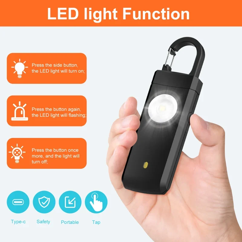 Self Defense LED Flashlight US - đánh giá và giá Personal Alarm Keychain