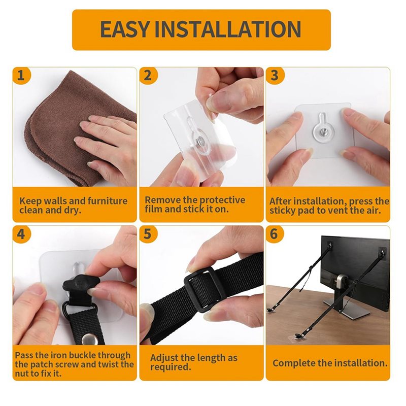 FULL-8 PCS TV Adjustable Safet - đánh giá và giá Earthquake Anchor Strap