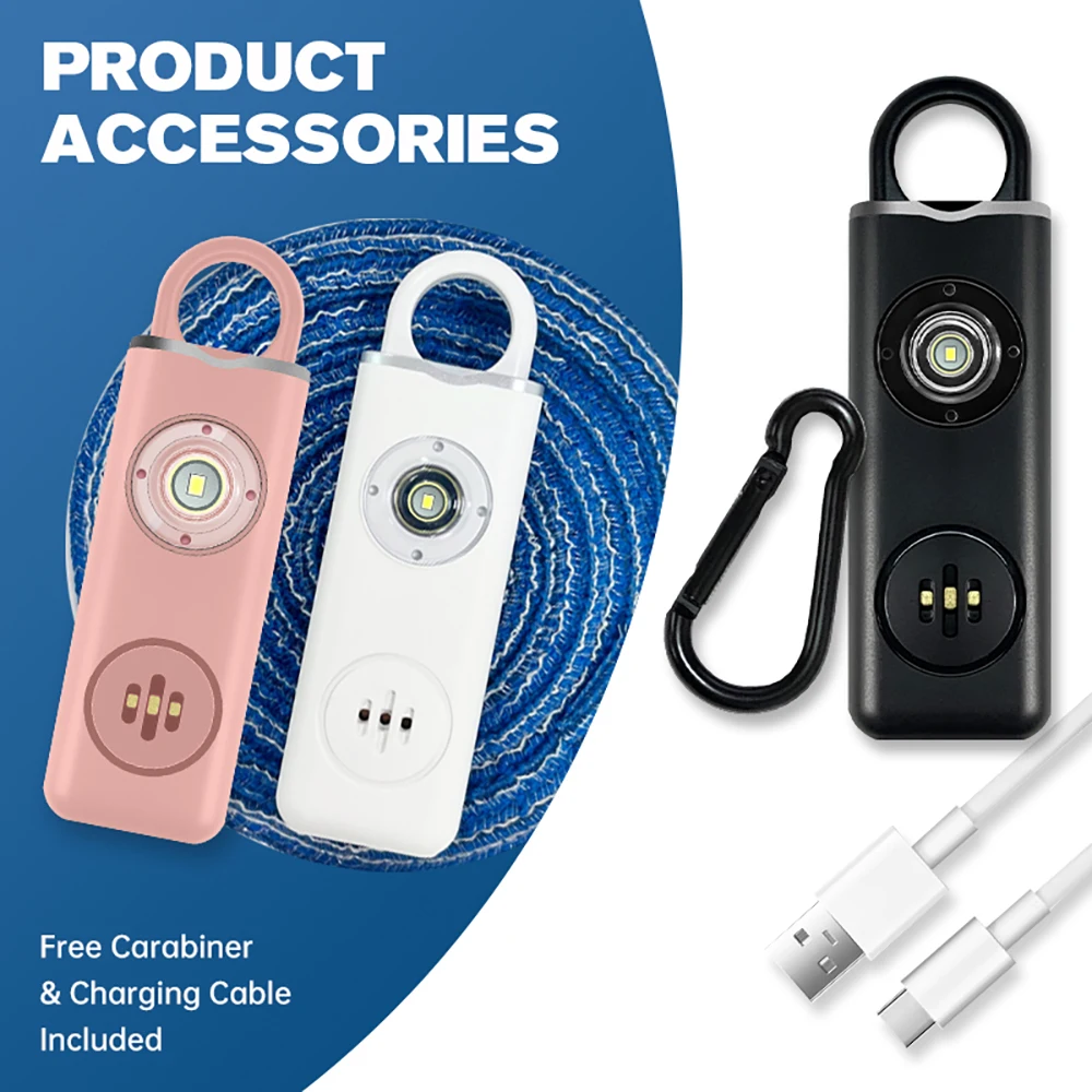 130dB Rechargeable Personal Al - đánh giá và giá Personal Alarm Keychain