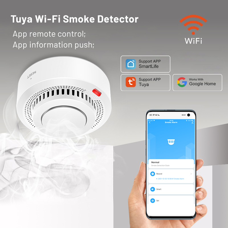 6Pack Tuya WiFi Smart Smoke Se - đánh giá và giá Smoke Detector Interconnected